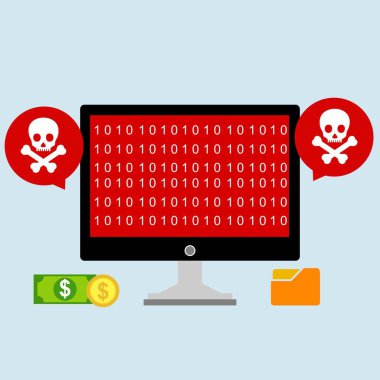 Hacker etkinlik bilgisayarı. Cep telefonu vektörü, zararlı yazılım konsepti, spam verisi, dolandırıcılık internet hatası, güvensiz bağlantı, çevrimiçi dolandırıcılık, virüs uyarısı