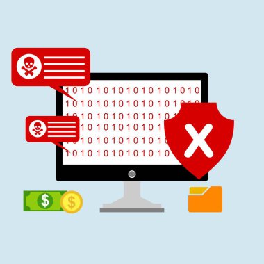 Hacker etkinlik bilgisayarı. Cep telefonu vektörü, zararlı yazılım konsepti, spam verisi, dolandırıcılık internet hatası, güvensiz bağlantı, çevrimiçi dolandırıcılık, virüs uyarısı