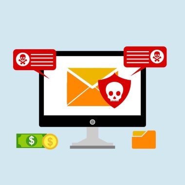 Hacker etkinlik bilgisayarı. Cep telefonu vektörü, zararlı yazılım konsepti, spam verisi, dolandırıcılık internet hatası, güvensiz bağlantı, çevrimiçi dolandırıcılık, virüs uyarısı