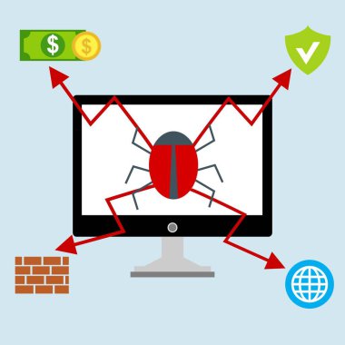 Hacker etkinlik bilgisayarı. Cep telefonu vektörü, zararlı yazılım konsepti, spam verisi, dolandırıcılık internet hatası, güvensiz bağlantı, çevrimiçi dolandırıcılık, virüs uyarısı