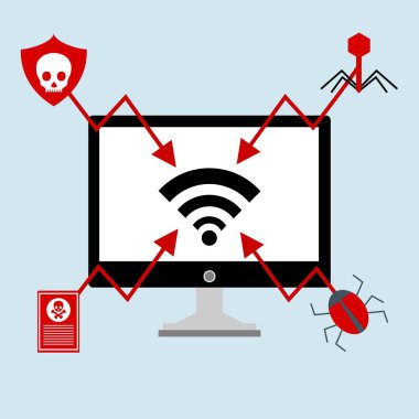 Hacker etkinlik bilgisayarı. Cep telefonu vektörü, zararlı yazılım konsepti, spam verisi, dolandırıcılık internet hatası, güvensiz bağlantı, çevrimiçi dolandırıcılık, virüs uyarısı