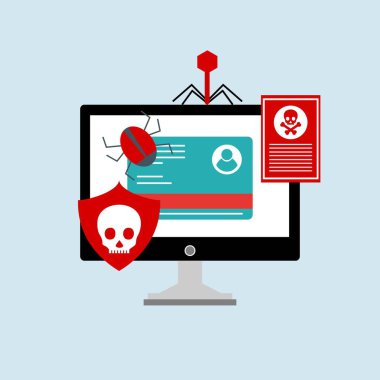 Hacker etkinlik bilgisayarı. Cep telefonu vektörü, zararlı yazılım konsepti, spam verisi, dolandırıcılık internet hatası, güvensiz bağlantı, çevrimiçi dolandırıcılık, virüs uyarısı