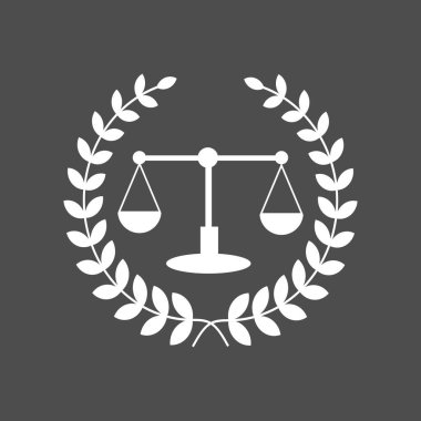 Adalet terazisi avukat logosu, adalet terazisi işaret simgesi. Hukuk Mahkemesi sembolü, soyut grafik simgesi, logo tasarım şablonu, şirket sembolü