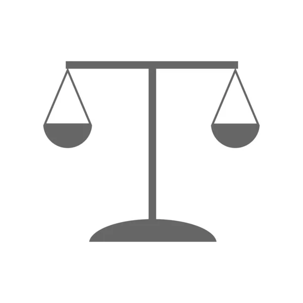 Icono de vector escala legal. símbolo de la justicia un signo de un pesado equilibrio de marcas punitivas — Vector de stock