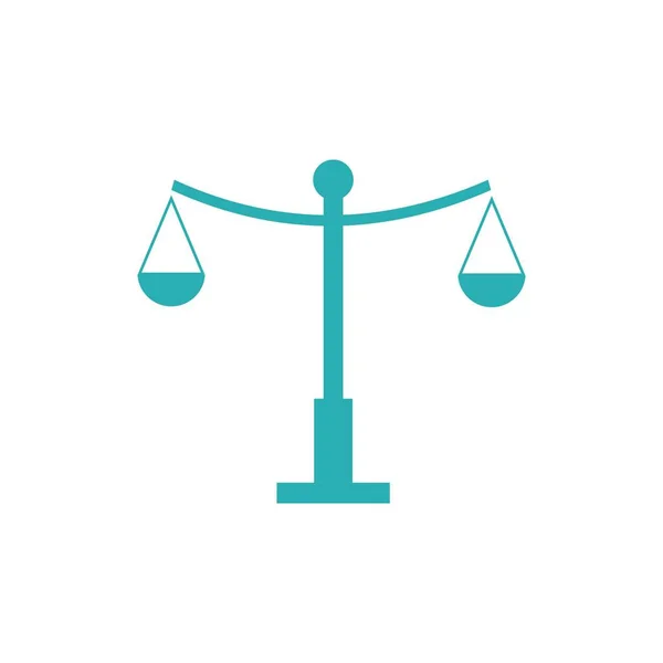 Icono de vector escala legal. símbolo de la justicia un signo de un pesado equilibrio de marcas punitivas — Vector de stock