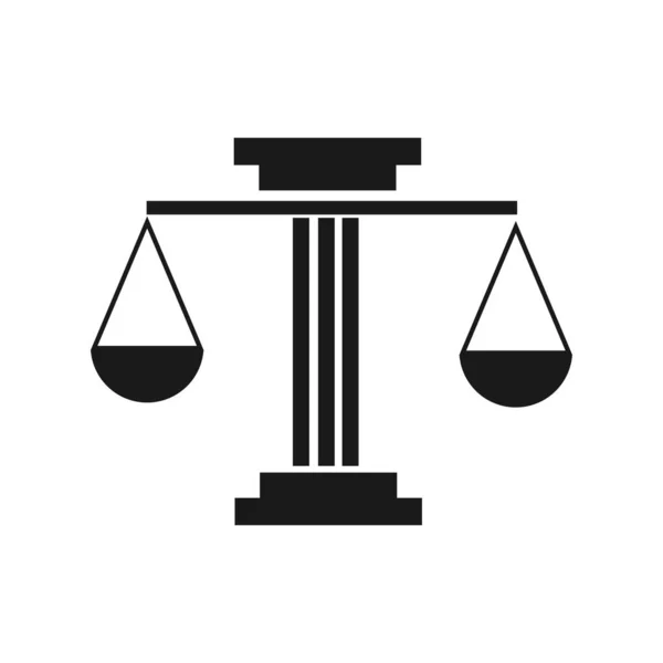Rättslig vektorikon. symbol för rättvisa ett tecken på en tung balans av straff märken — Stock vektor