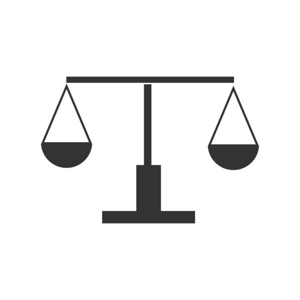 Equilíbrio simples Escala Icon Vector Logo Template —  Vetores de Stock