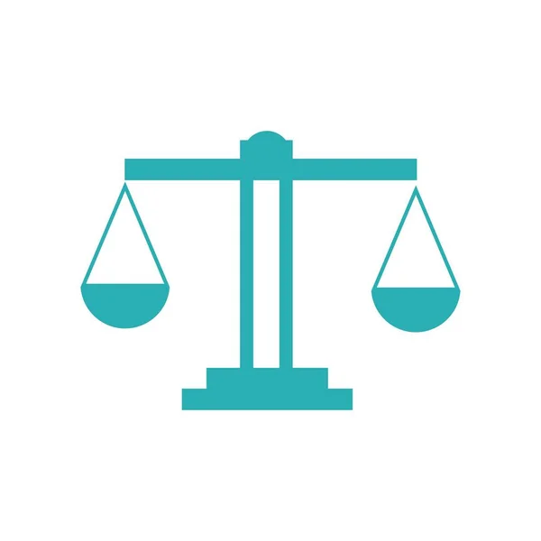 Simple Equal balance Scale Icon Vector Logo Template — Stock Vector