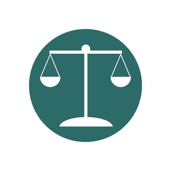 Simple Equal balance Scale Icon Vector Logo Template — Stock Vector