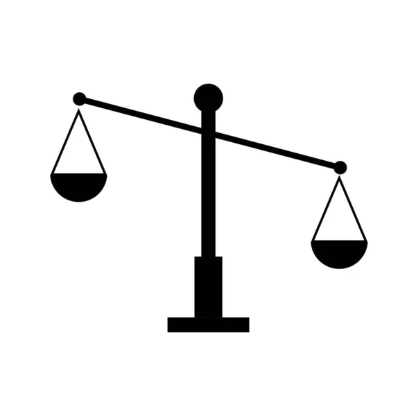 Einfach Gewicht Symbol. Logo-Symbol vergleichen. Waagen Urteilspiktogramm. ui Vergleichselement. Benutzeroberfläche ähnliches Zeichen — Stockvektor