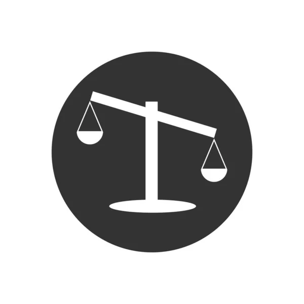 Simplemente icono de peso. Comparar símbolo del logo. Escalas pictograma juicio. Ui elemento de comparación. Interfaz de usuario símil signo — Vector de stock