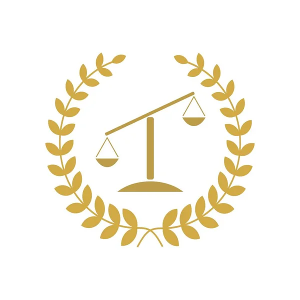 Правосуддя масштабує логотип адвоката, Ікона знаку правосуддя. Символ суду, абстрактний графічний символ, шаблон дизайну логотипу, символ компанії — стоковий вектор
