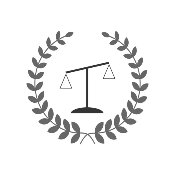 Justice scales lawyer logo, Scales of Justice sign icon. Soudní symbol, Abstraktní grafická ikona, šablona pro design loga, symbol pro firmu — Stockový vektor