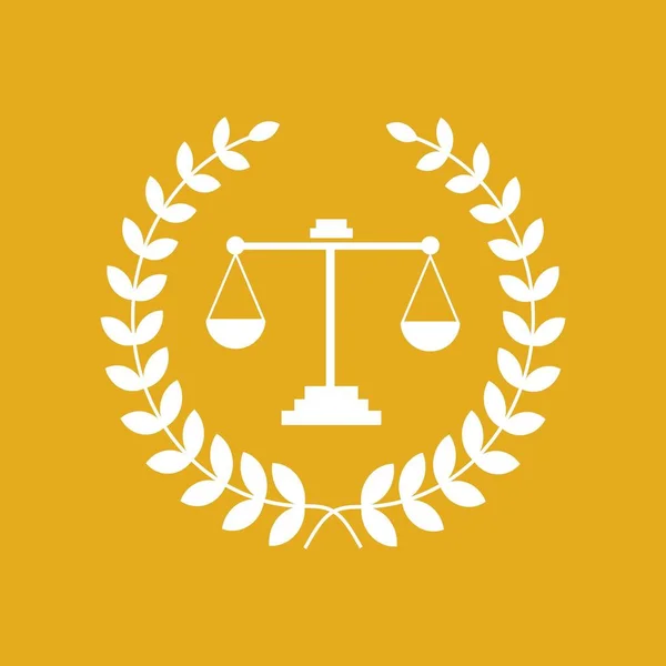 Justice våg advokat logotyp, Scales of Justice tecken ikon. Domstolens symbol, Abstrakt grafisk ikon, logotyp design mall, symbol för företag — Stock vektor