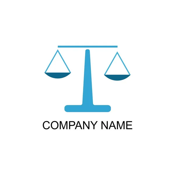 Maßstab der Gerechtigkeit, Recht, Anwälte Symbol Vektor Logo Vorlage Illustration Design — Stockvektor