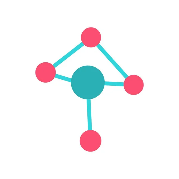 Molekül logosu, Bağlantı logo şablonu — Stok Vektör