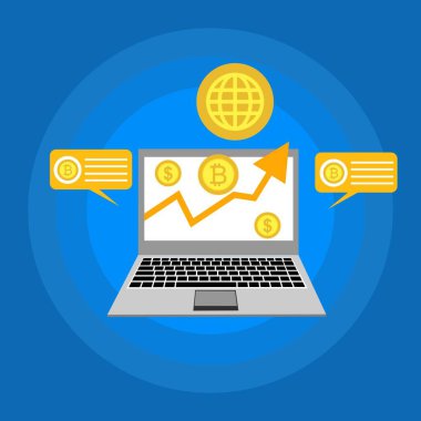 Engelleme zinciri şeması, kripto para birimi, sunucu odası, bilgisayarlar, veri işleme, internet vektör teknolojisinde para aktarımı