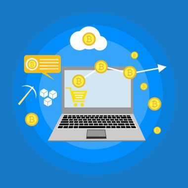Engelleme zinciri şeması, kripto para birimi, sunucu odası, bilgisayarlar, veri işleme, internet vektör teknolojisinde para aktarımı