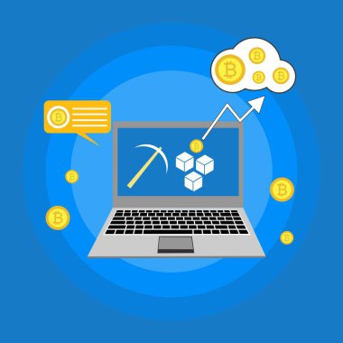 Engelleme zinciri şeması, kripto para birimi, sunucu odası, bilgisayarlar, veri işleme, internet vektör teknolojisinde para aktarımı