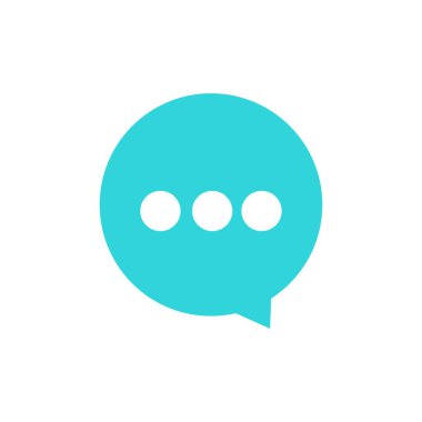 Konuşma balonu simgesi, Sohbet Balonu Bildirimi, İletişim sembolü Simge düz tasarım