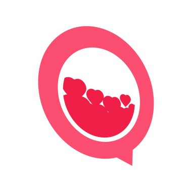 Basit Konuşma Baloncuğu Simgesi Vektör Logo Tasarım Şablonu.