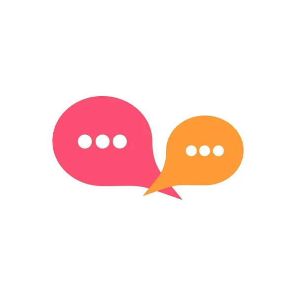 Chat icon, sms icon, comments icon, speech bubbles Icon vector flat design — Stock Vector