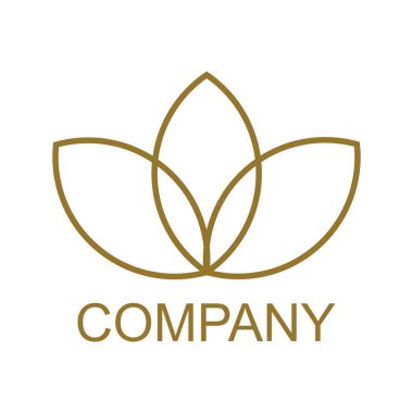 Lotus Logosu Tasarımı. Lotus Çiçeği Logo Vektörü. Lotus Spa Logo Şablonu