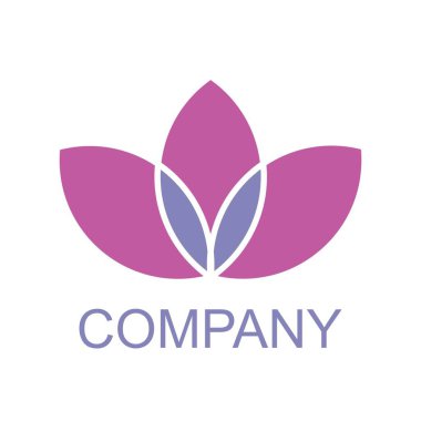 Lotus Logosu Tasarımı. Lotus Çiçeği Logo Vektörü. Lotus Spa Logo Şablonu