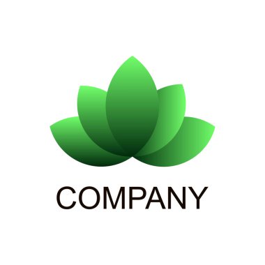 Nilüfer çiçeği logosu tasarımı sanatsal renkli minimalist