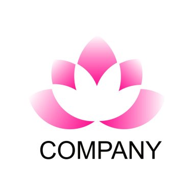 Nilüfer çiçeği logosu tasarımı sanatsal renkli minimalist