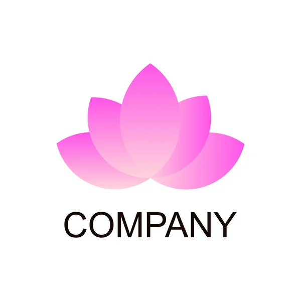 Lotus flower logo design artistic colorful minimalist — Stock Vector