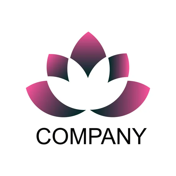 Lotus blomma logotyp design konstnärlig färgglad minimalistisk — Stock vektor