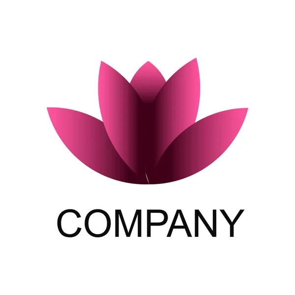 Lotus květinové logo design umělecké barevné minimalistický — Stockový vektor