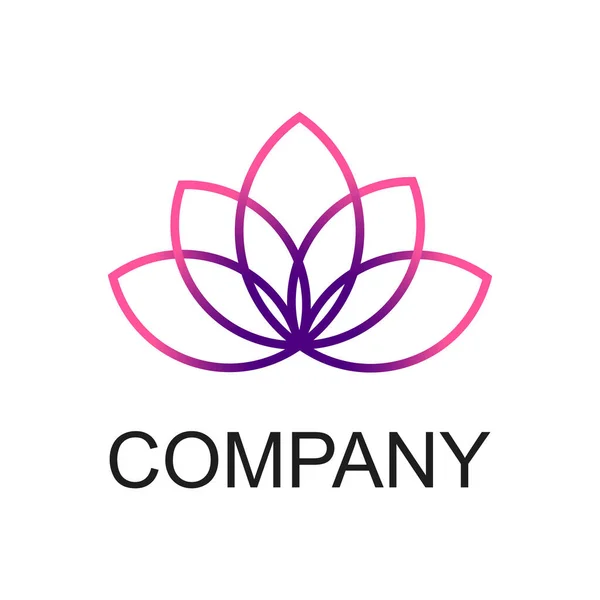 Lotus Spa logo šablona. Beauty, Salon, Kosmetika Značka identity — Stockový vektor
