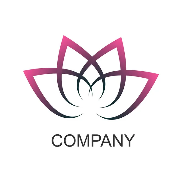 Yoga Logo Design Mall. Vektor Illustration — Stock vektor