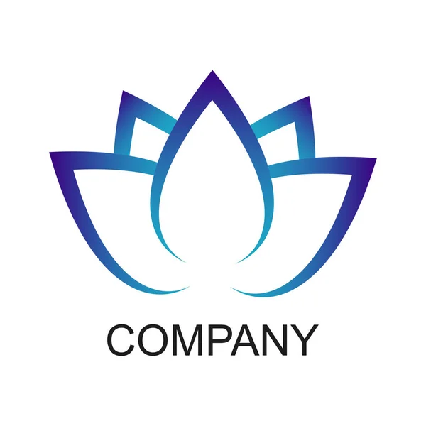 Yoga Logo Design Mall. Vektor Illustration — Stock vektor