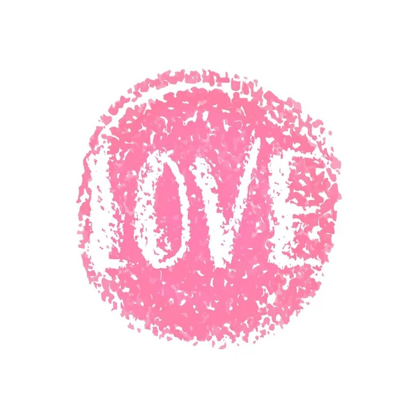 Love word hand lettering for Valentines Day — Stock Vector