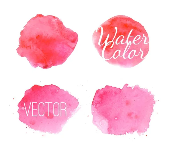 Set roze verf spatten. Vector achtergronden — Stockvector