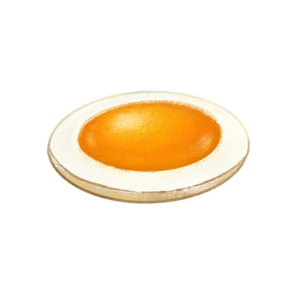 Huevo frito dibujado a mano acuarela ilustración — Foto de Stock