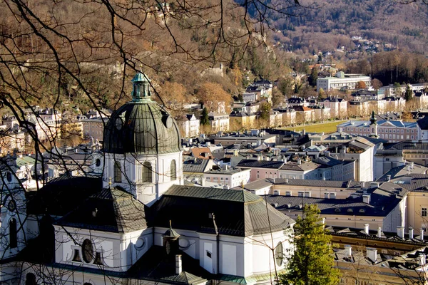 Panoramautsikt Över Staden Salzburg Austria — Stockfoto