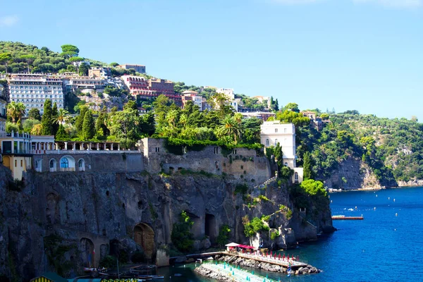 Panoramatický Pohled Město Moře Slunečný Den Sorrento Italy — Stock fotografie