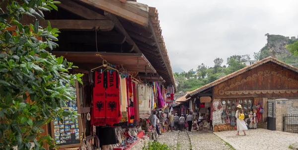 Kruje Albânia Junho 2018 Tradicional Mercado Otomano Kruja Cidade Natal — Fotografia de Stock