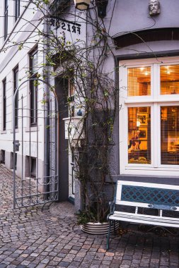 Bremen, Almanya, Ocak, 2019 - Bremen, Almanya tarihi Schnoorviertel renkli evleri
