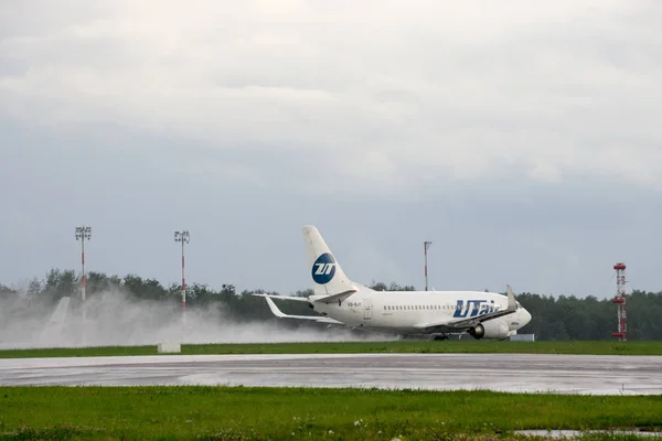 Rusko, Moskva, červenec 2017-rozvézt mezinárodní letiště, příprava pro vzletu — Stock fotografie