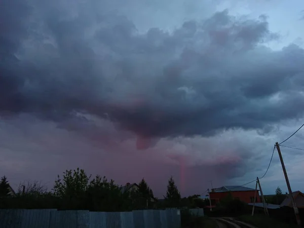 Village Près Kazan Chaude Soirée Été Heure Coucher Soleil — Photo