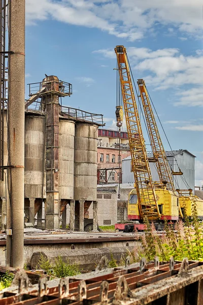 Vitebsk Belarus July 2018 Agricultural Silo Used Store Food Feed — Stock Photo, Image