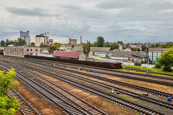 Vitebsk Wit Rusland Juli 2018 Wit Russische Planten Spoorweg Achtergrond — Stockfoto