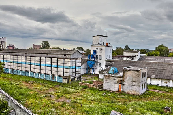 Vitebsk Weißrussland Juli 2018 Blick Auf Mehrere Weißrussische Lagerhallen Mit — Stockfoto