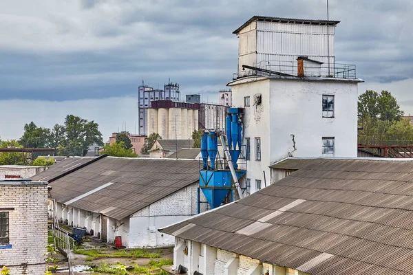 Vitebsk Weißrussland Juli 2018 Dächer Von Weißrussischen Lagerhallen Und Getreidespeichern — Stockfoto