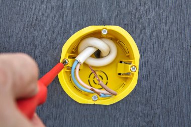 Çıkış kutusu ev elektrik güç Elektrik priz için yükleme kaynağı ağ.